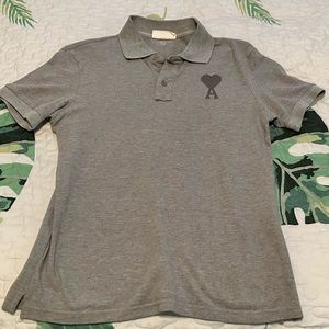 Ami de coeur grey polo shirt